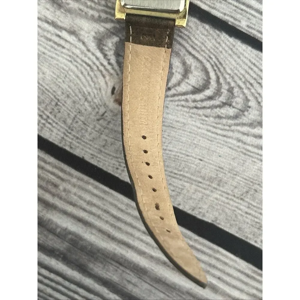 Gold Tone Case Brown Band Women’s Quartz Watch